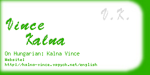 vince kalna business card